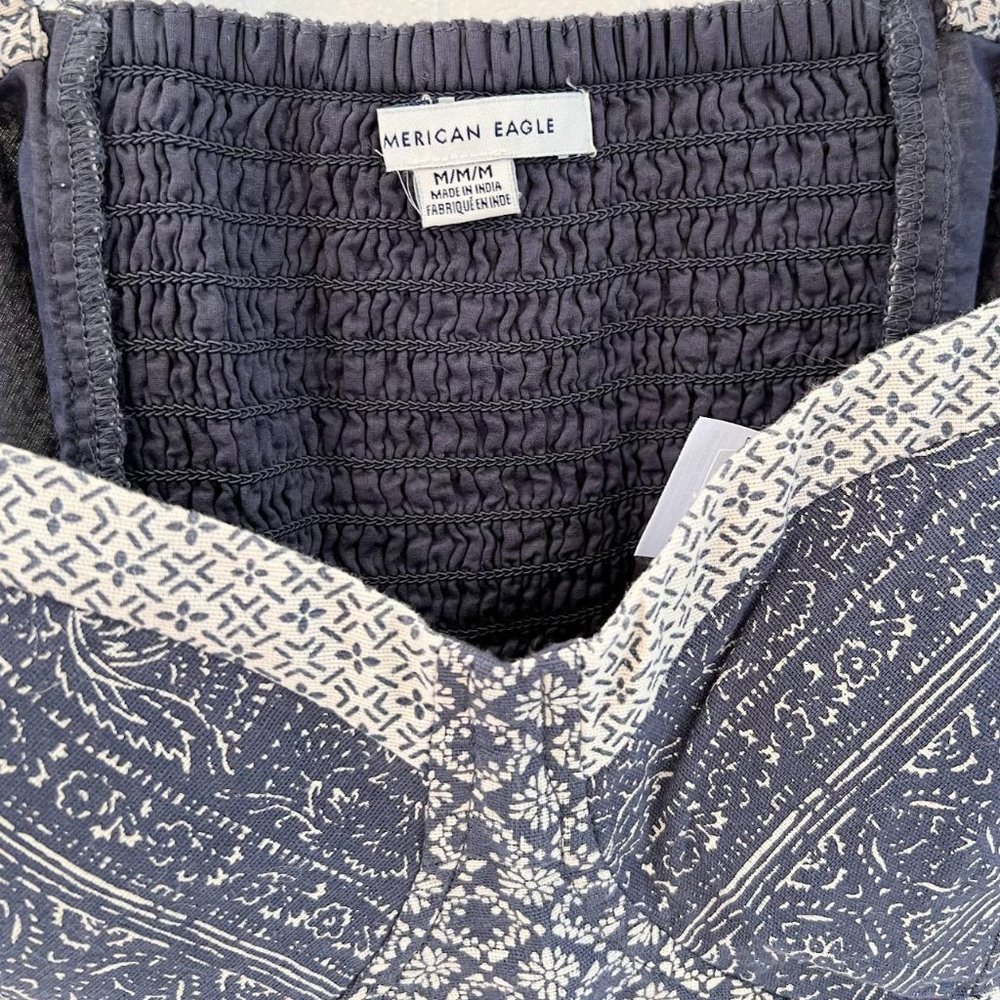 American Eagle Patchwork Bustier Crop Top Corset - image 4